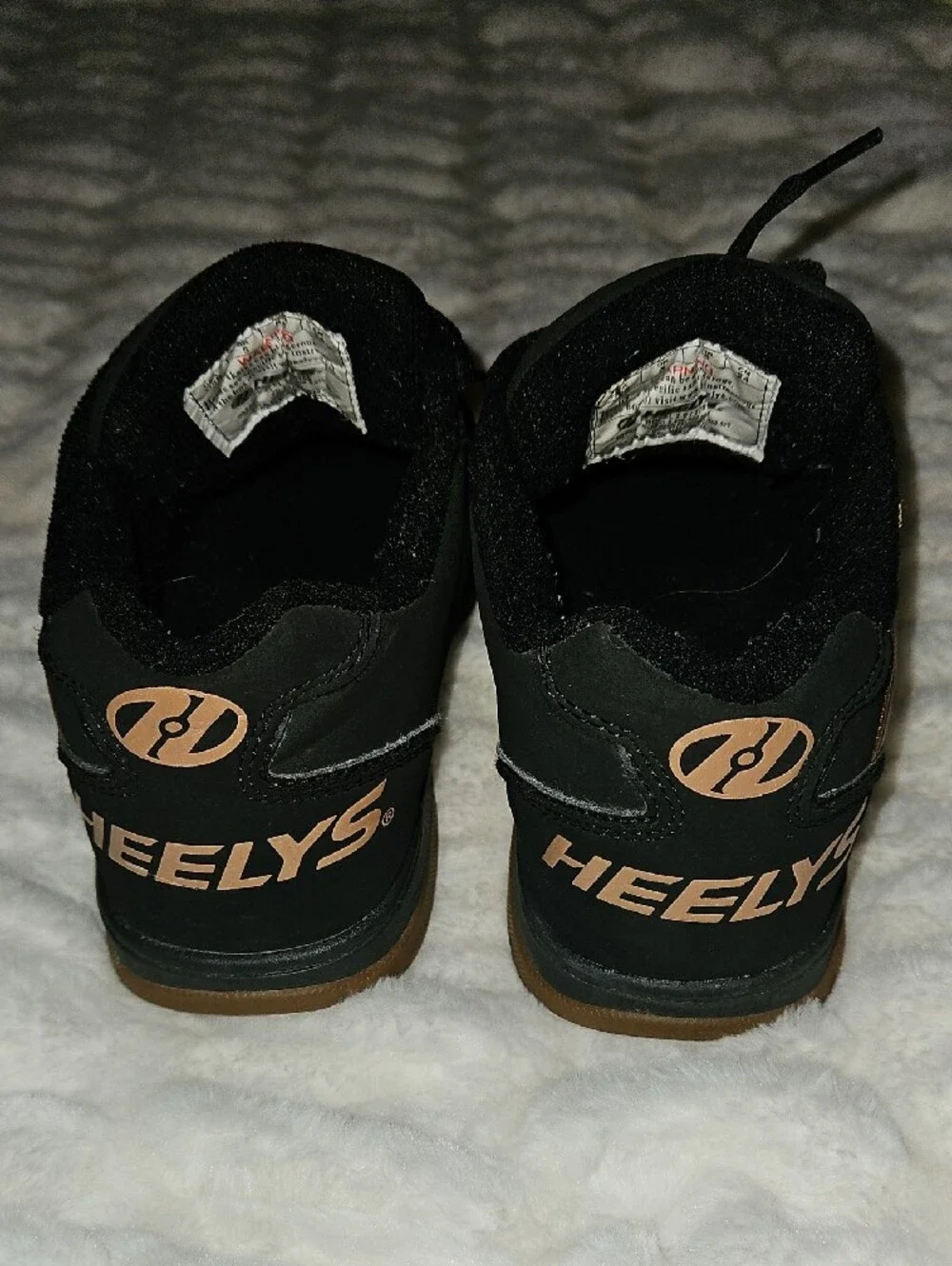 Heelys Boys Black Sneakers with Brown Gum Outsole